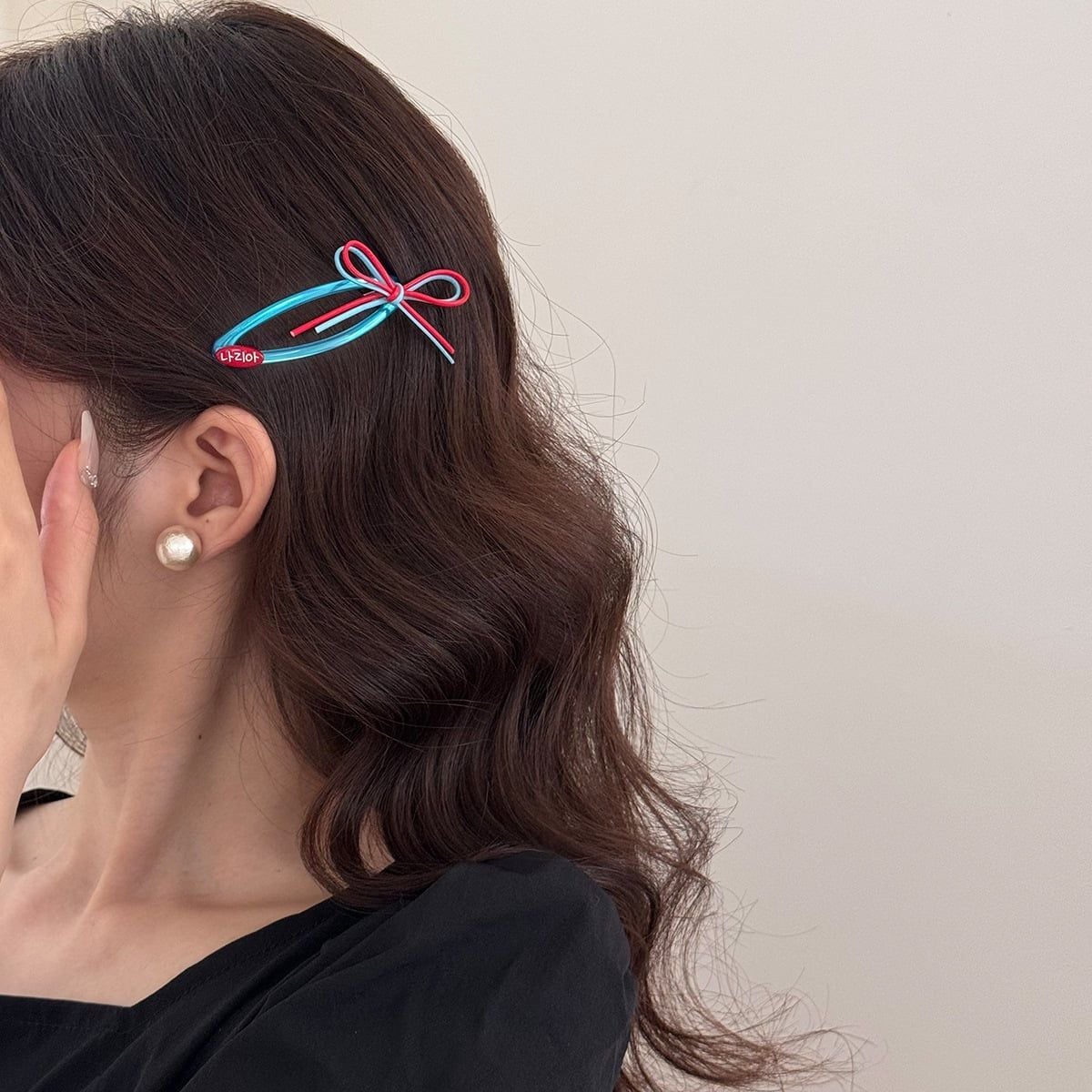  Kẹp Tóc Nơ Phối Màu Hàn Quốc 