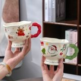  Cốc Gốm Merry Christmas Quai Bện 