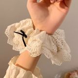  Scrunchie Nơ Chấm Bi Đen Trắng 