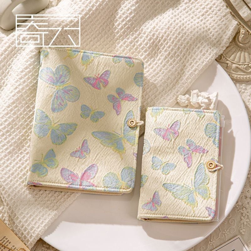  Sổ Tay Bìa Vải Thêu Hồ Điệp 