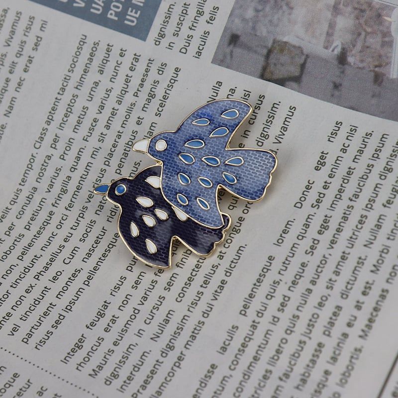  Cài Áo Bồ Câu Tráng Men 