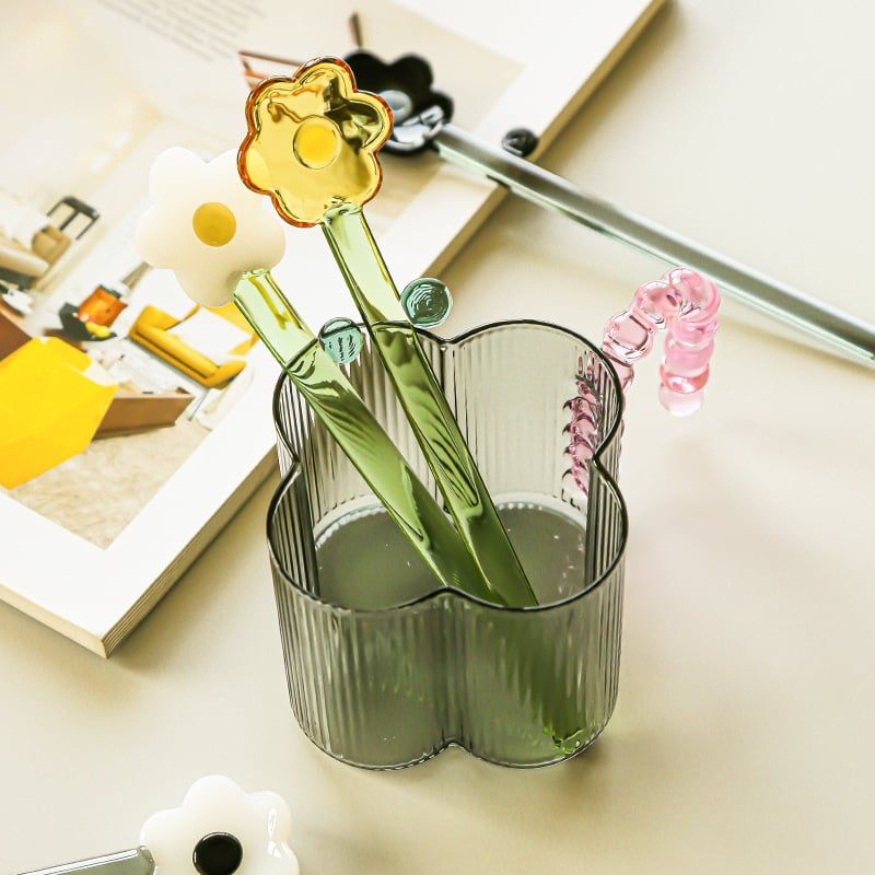  Que Khuấy Thủy Tinh Bông Hoa 