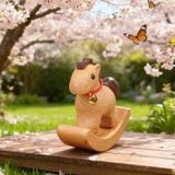  Ngựa Gỗ Bập Bênh Đeo Lục Lạc 