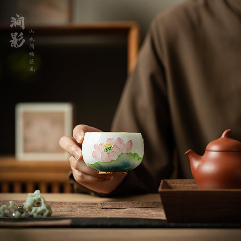  Tách Trà Sứ Hoa Sen 