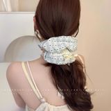 Scrunchie Caro Xanh Phối Ren 