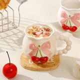  Cốc Sứ Cherry Nơ Hồng 