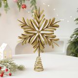  Trang Trí Đỉnh Cây Thông Bông Tuyết Gold 