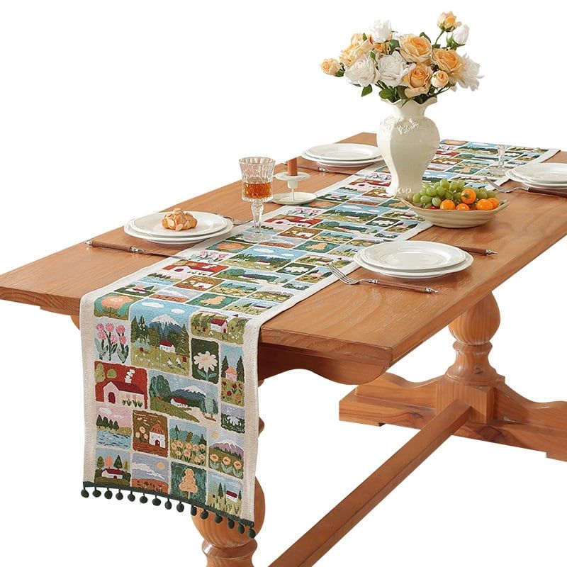  Khăn Trải Bàn Runner Patchwork Garden 