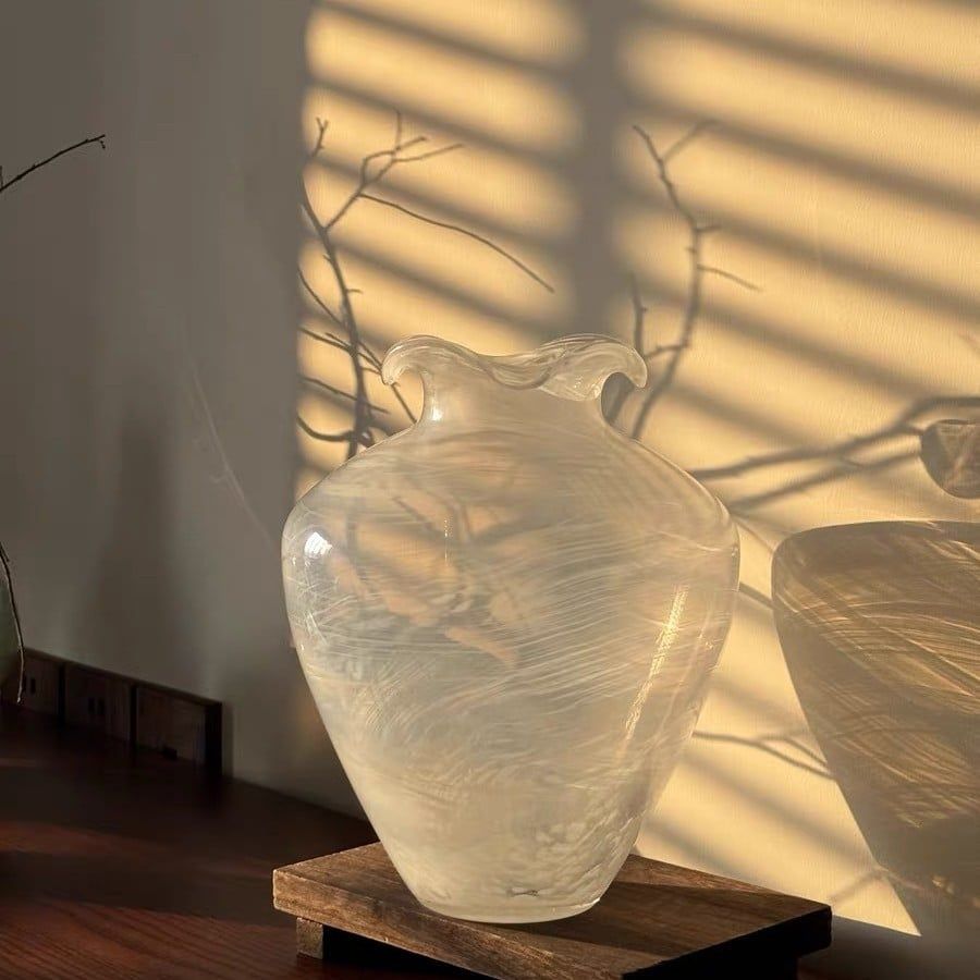  Bình Hoa Thủy Tinh Ánh Sương 