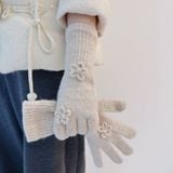  Găng Tay Len Bông Hoa Nhỏ 