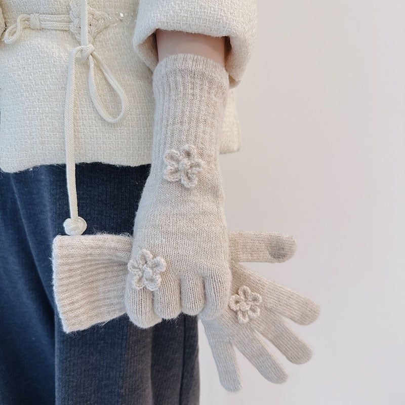  Găng Tay Len Bông Hoa Nhỏ 