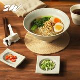  Đĩa Gia Vị Gốm Trắng Nhật Bản 
