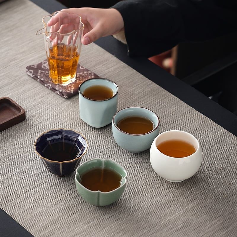  Bộ Chén Trà Gốm Sứ 5 Món 