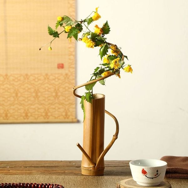  Ống Cắm Hoa Tre Trà Đạo 