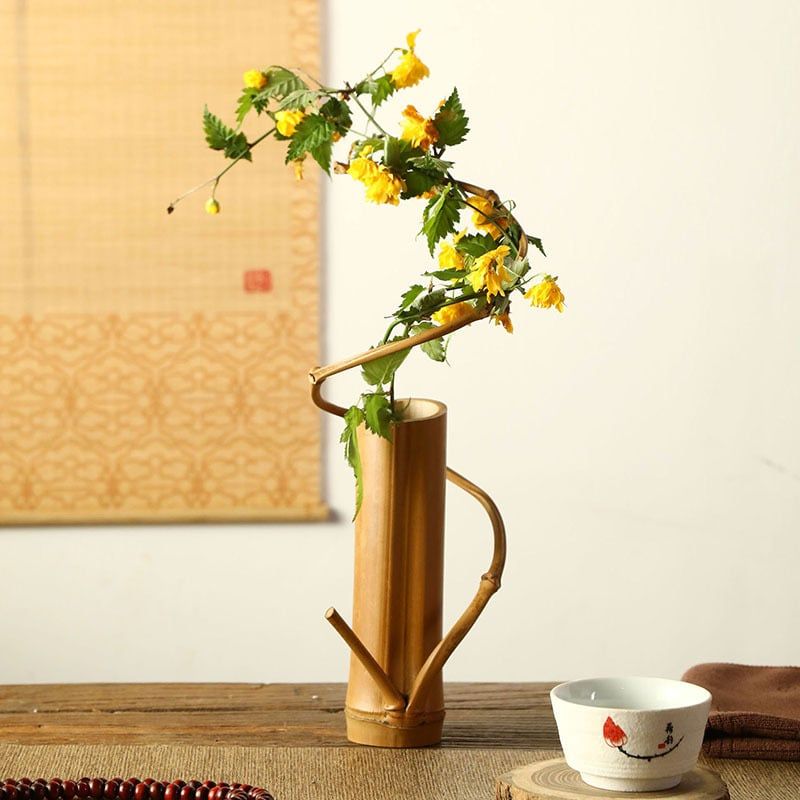  Ống Cắm Hoa Tre Trà Đạo 