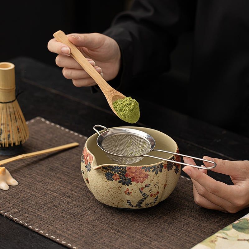  Set Pha Matcha Mèo Ban Mai - 8 Món 
