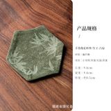  Lót Cốc Vải Họa Tiết Lá Tre 