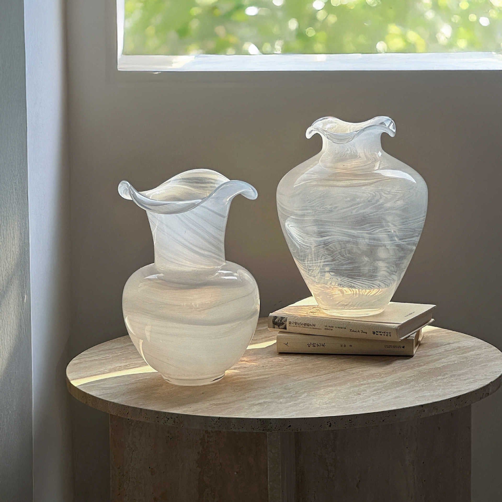  Bình Hoa Thủy Tinh Ánh Sương 