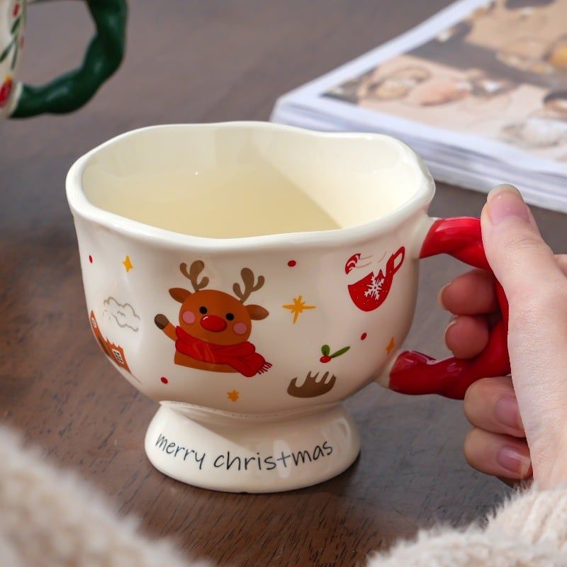  Cốc Gốm Merry Christmas Quai Bện 