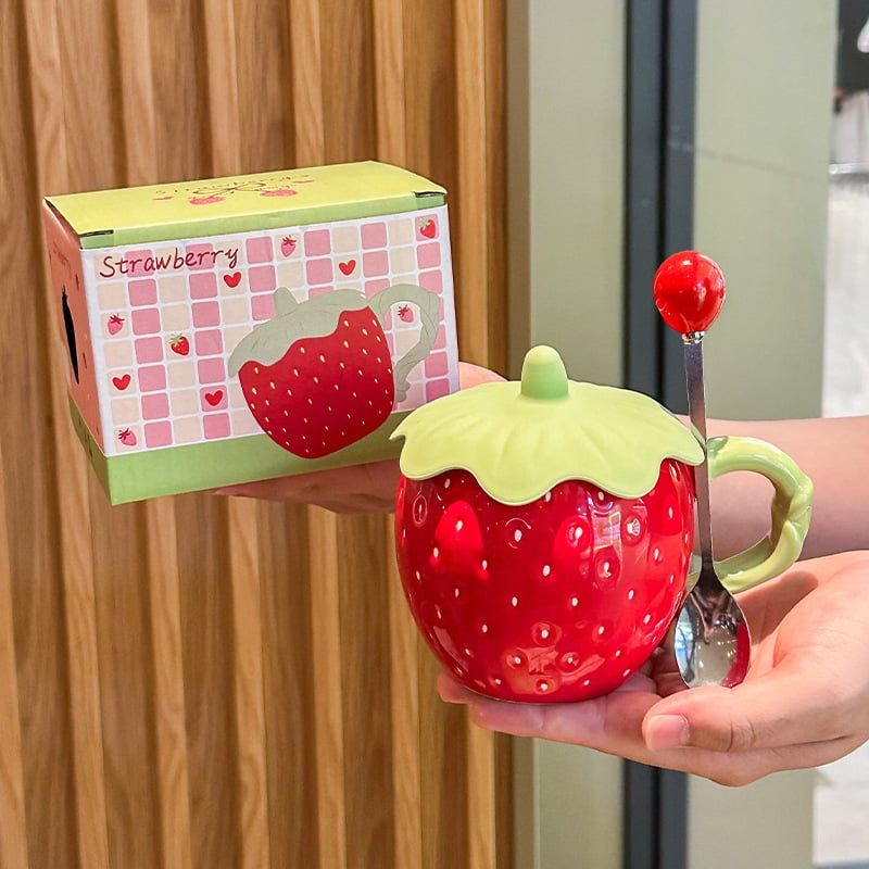  Cốc Sứ Dâu Tây Đáng Yêu 