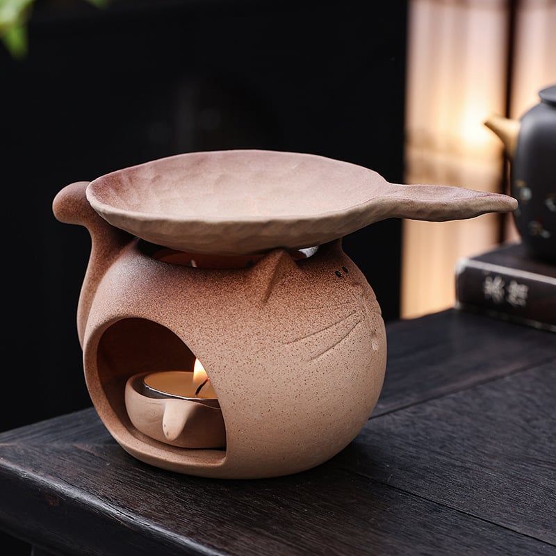  Bếp Xông Mèo Gốm Vintage 