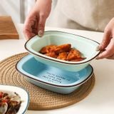  Đĩa Sứ Viền Màu Minimal 