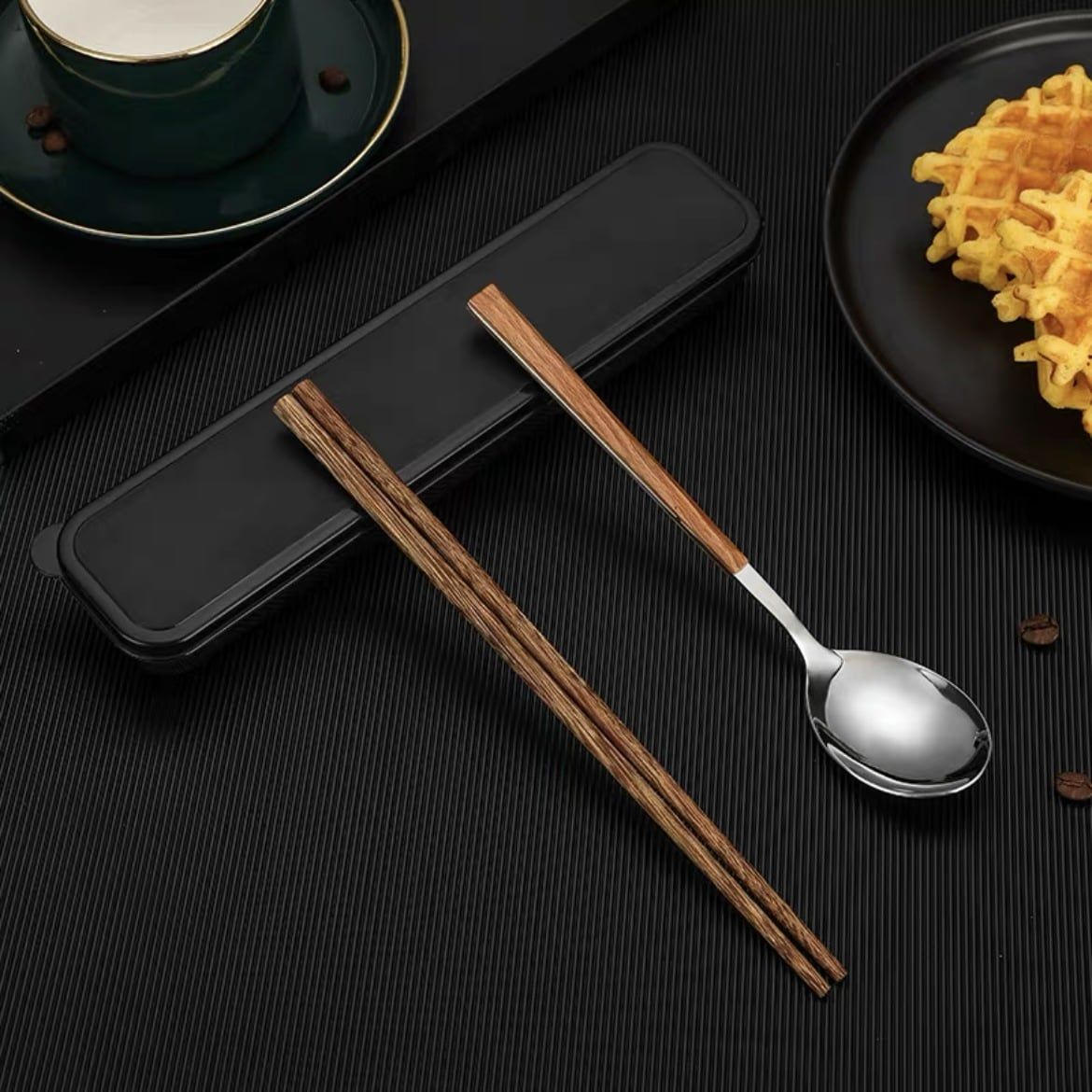  Bộ Thìa Đũa Gỗ Sesame (Kèm Hộp) 