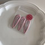 Set Kẹp Tóc Kẻ Caro 