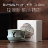  Cốc Trà Sứ Hình Chú Mèo Đáng Yêu 