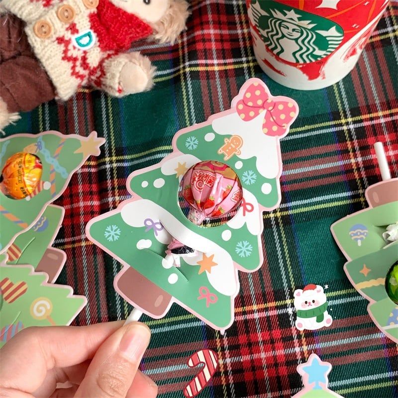  Trang Trí Thiệp Que Kẹo Giáng Sinh 