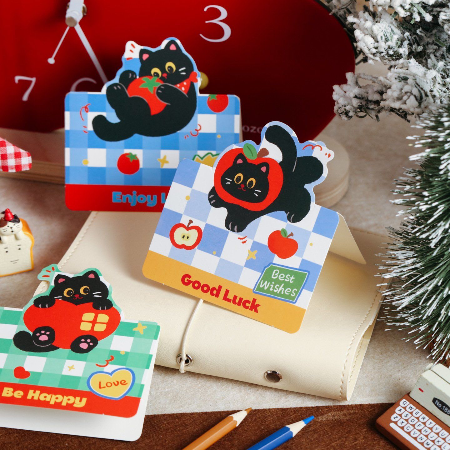  Thiệp Mèo Gập Đôi 