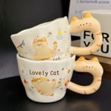  Cốc Gốm Quai Mèo 