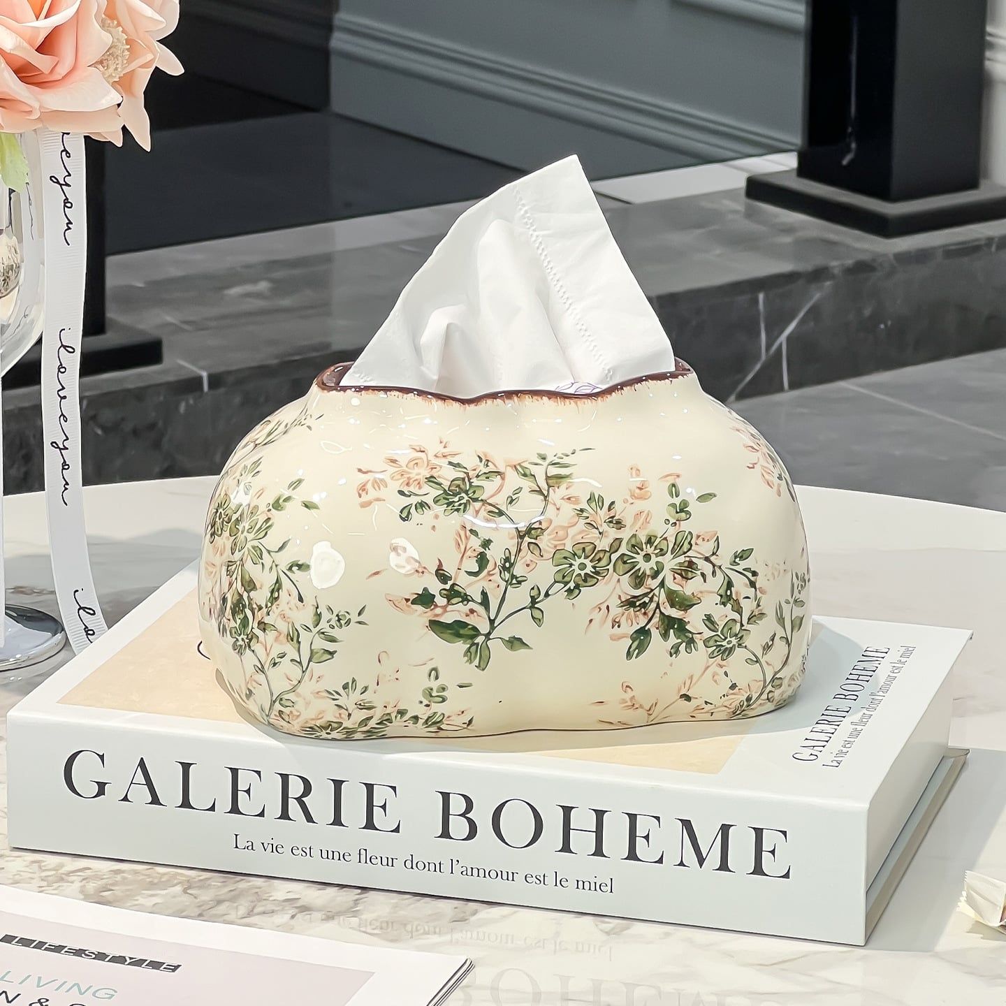  Hộp Đựng Khăn Giấy Lộc Hoa Nhã Ý 