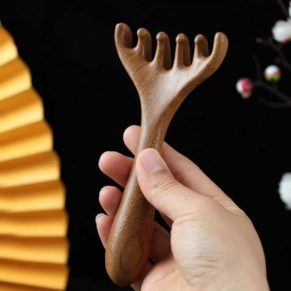  Lược Massgae Gỗ Đàn Hương Cán Dài 