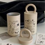  Cốc Giữ Nhiệt Doodle Quai Tròn 