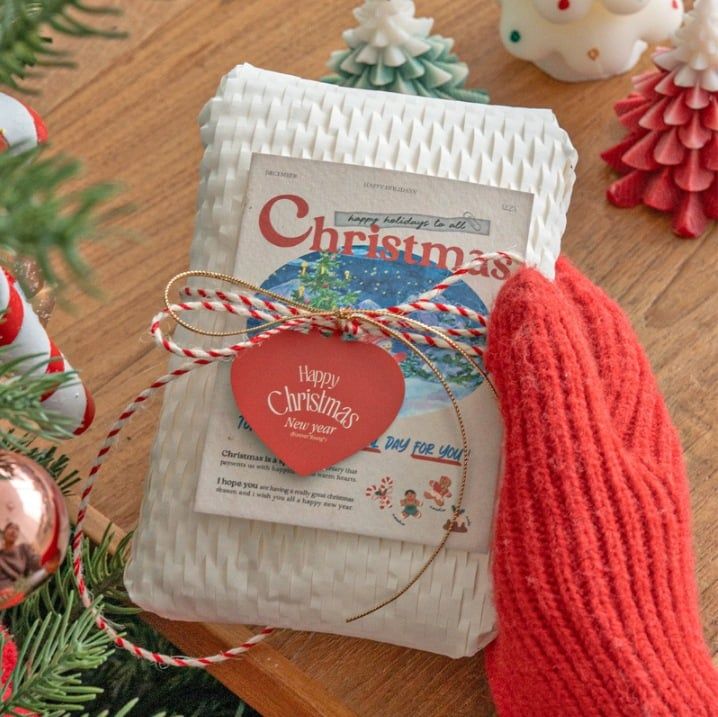  Tag Treo Trái Tim Giấy Happy Christmas 