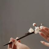  Trâm Cài Tóc Hoa Mai Nhung Lụa 