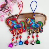  Dây Treo Ngựa Thêu Chuông Ngũ Sắc 