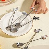  Set Thìa Cafe Mèo Và Cá 