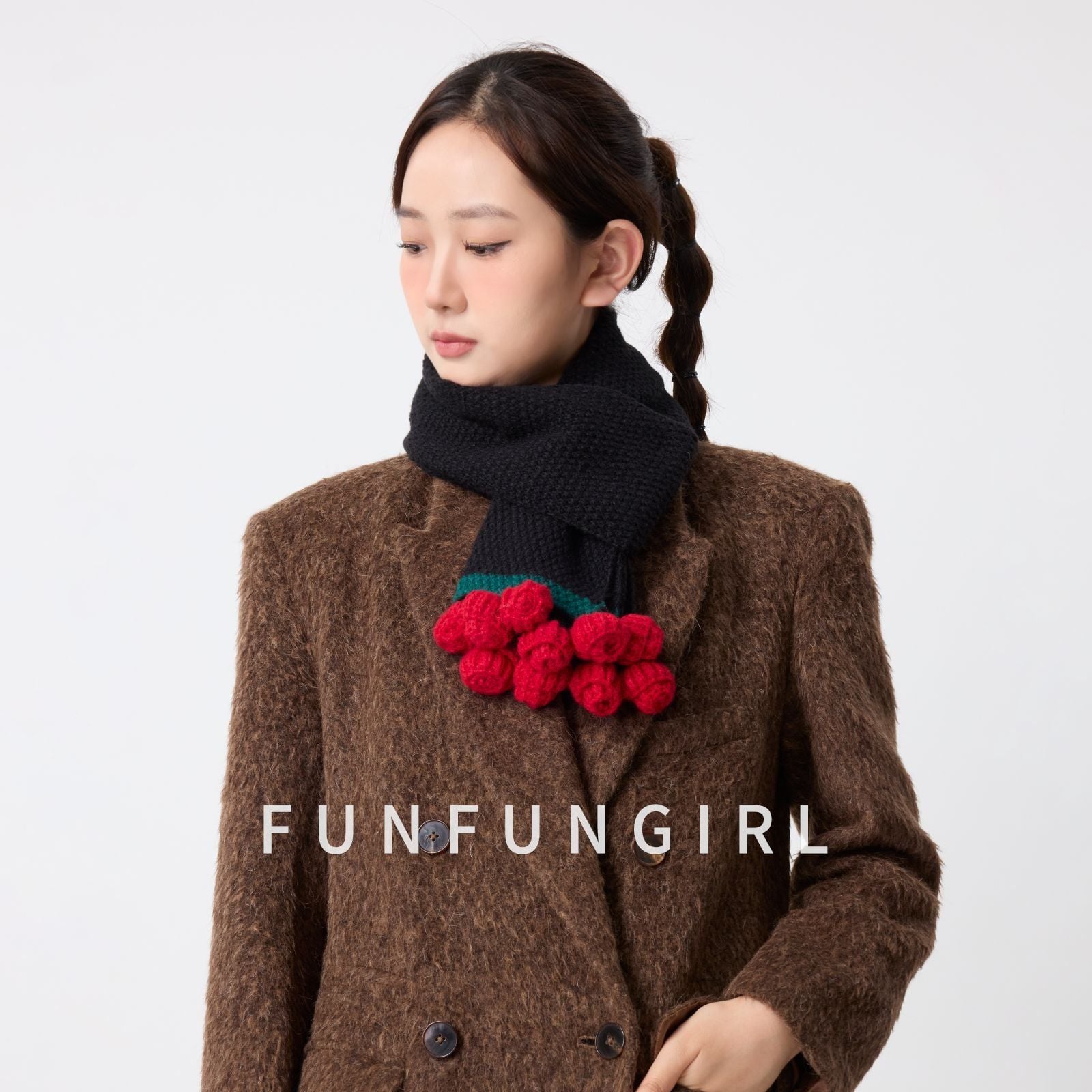  Khăn Quàng Cổ Hoa Hồng Thủ Công 