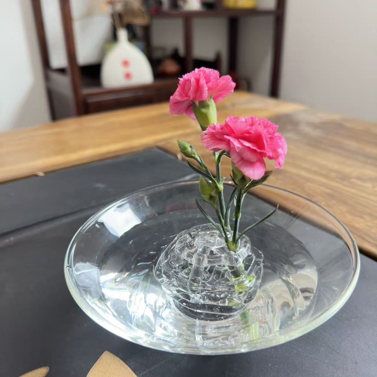  Bát Thủy Tinh & Cầu Lưới Cắm Hoa 