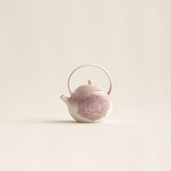  Ấm Trà Hoa Hồng Vẽ Tay 