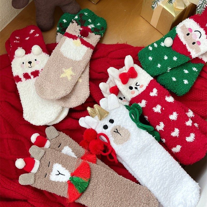  Tất Giáng Sinh Nhung San Hô 