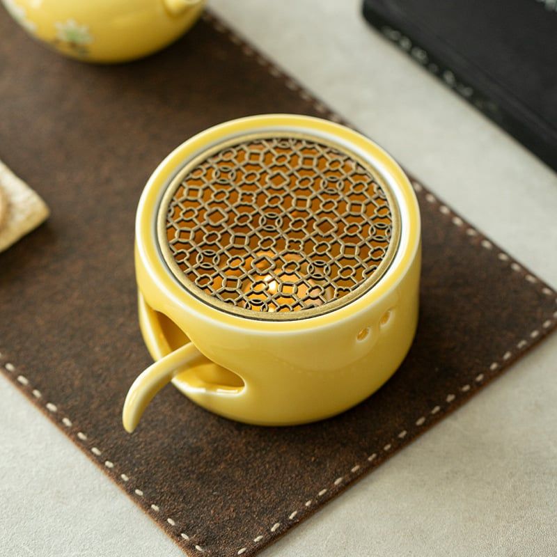  Bộ Ấm Trà Gốm & Bếp Vàng Chanh 