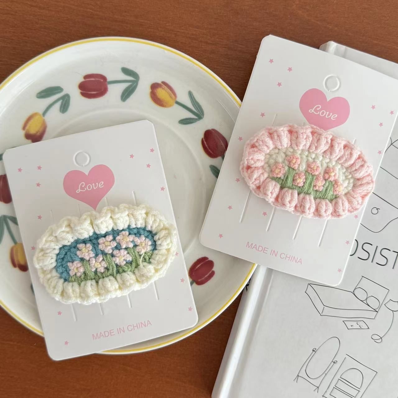  Kẹp Tóc Len Vườn Hoa 