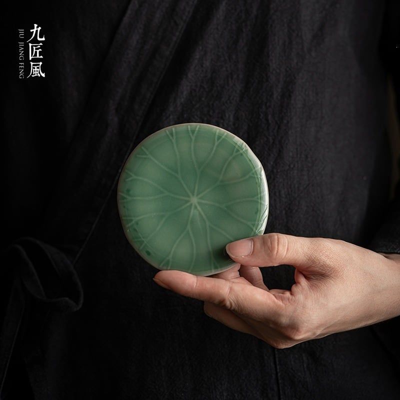  Đế Lót Ly Chạm Bóng Hình Lá Sen 
