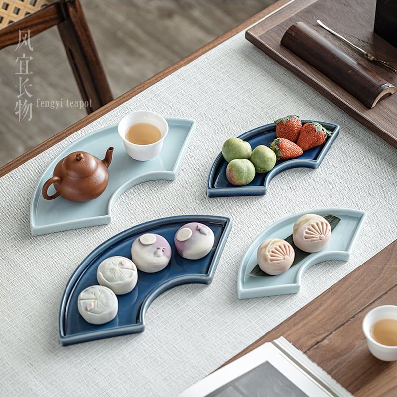  Đĩa Gốm Vân Mây 