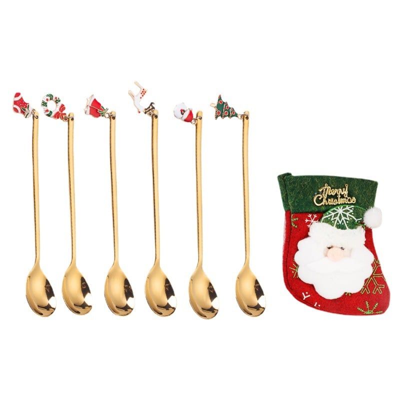 Set 6 Thìa Charm Noel 