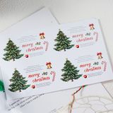  Sticker Merry Christmas Hình Chữ Nhật Lớn (1 Tờ - 4 Miếng) 