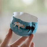  Tách Trà Xanh Ngọc Vẽ Tay 